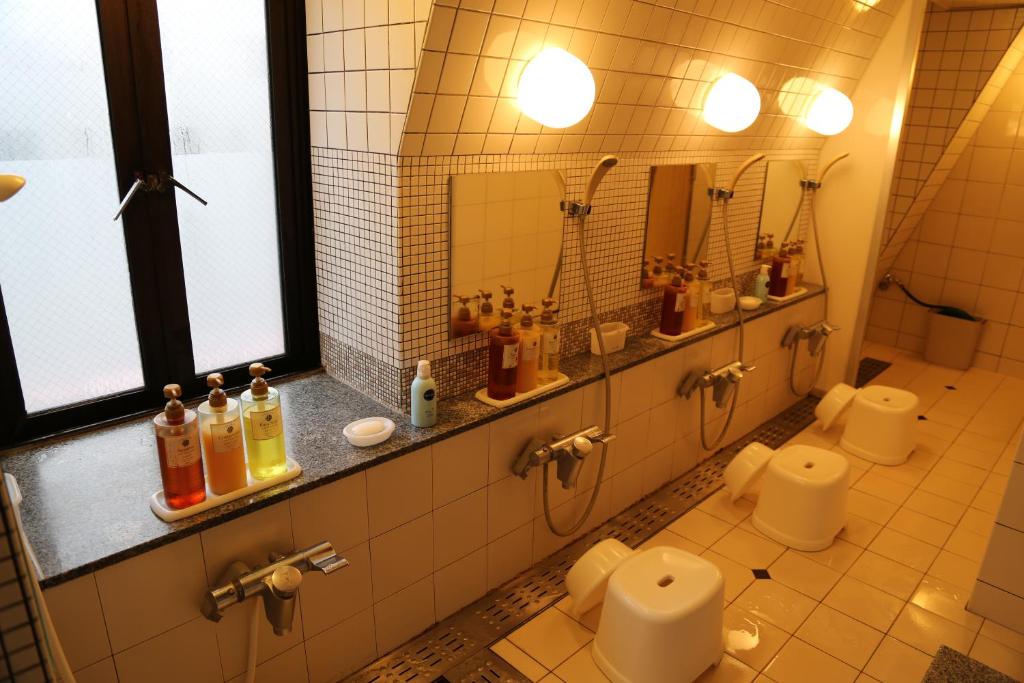 Koupelna v ubytování Hotel New Station