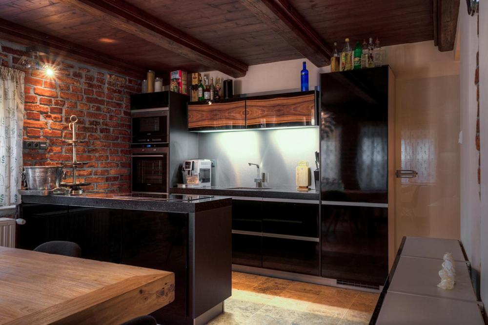 Kuchyň nebo kuchyňský kout v ubytování Chalet Joseph Mine
