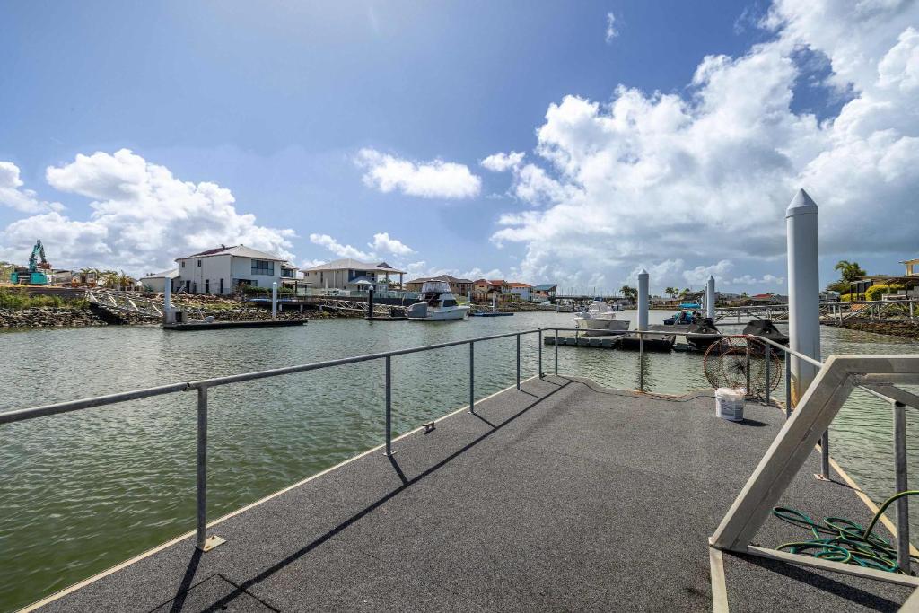 a view of a marina with boats in the water at Spacious 4BR Waterfront Stay Pool Table AC in Newport