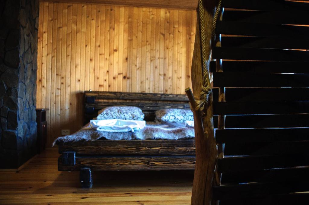 Postel nebo postele na pokoji v ubytování Preluky
