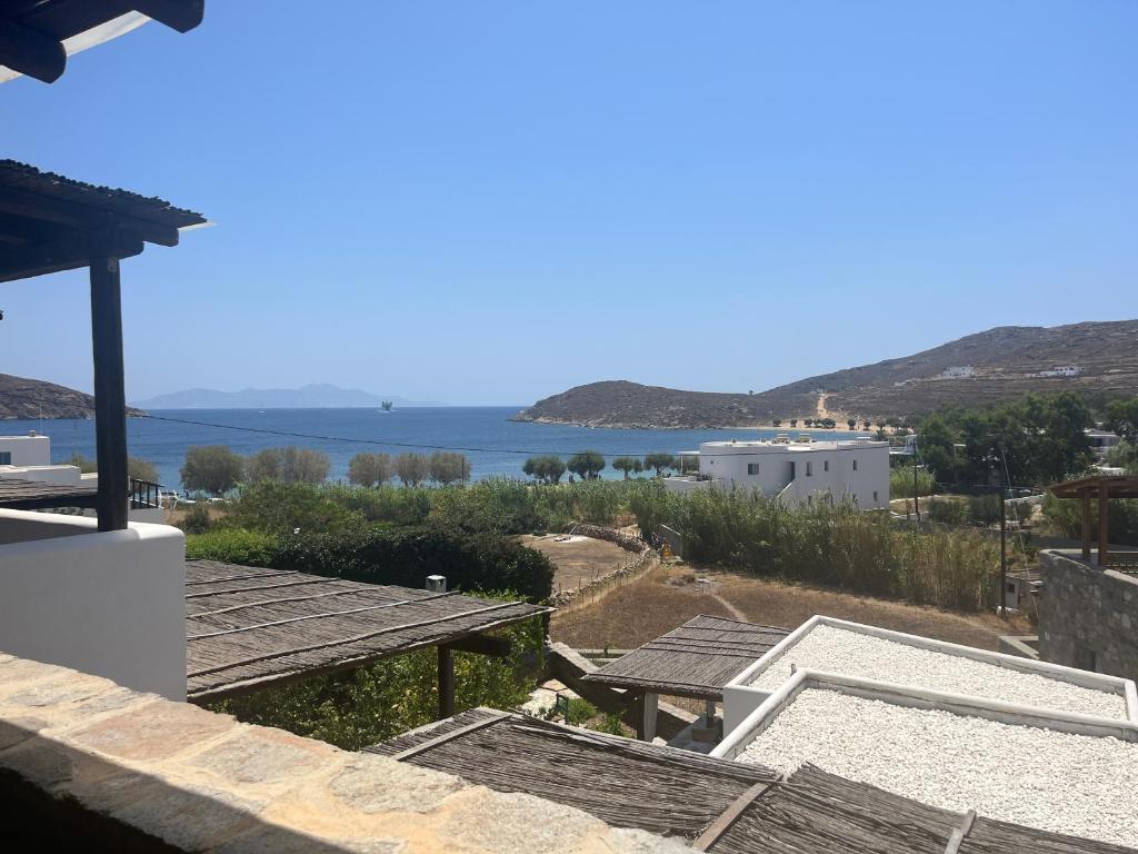 a view of the ocean from a house at Phoenix Cosy Home L in Livadi