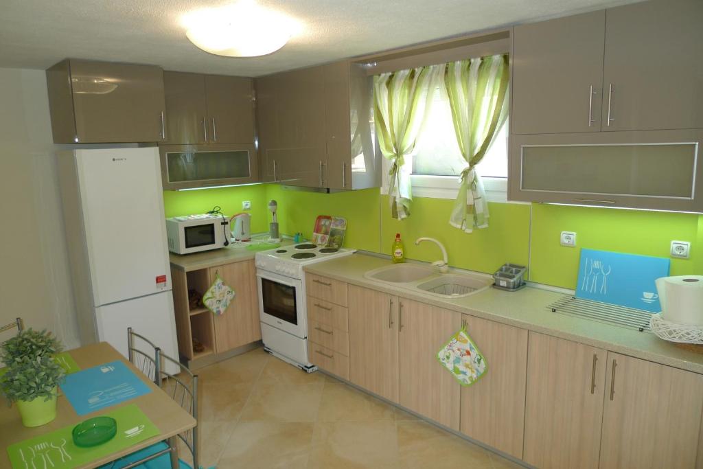 Kuchyň nebo kuchyňský kout v ubytování Excellent Villa