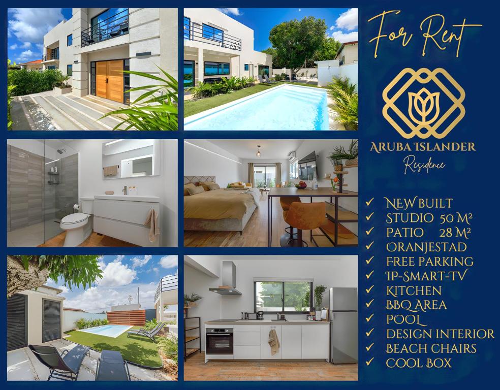 a collage of different pictures of a house at Aruba Islander Residence com in Oranjestad