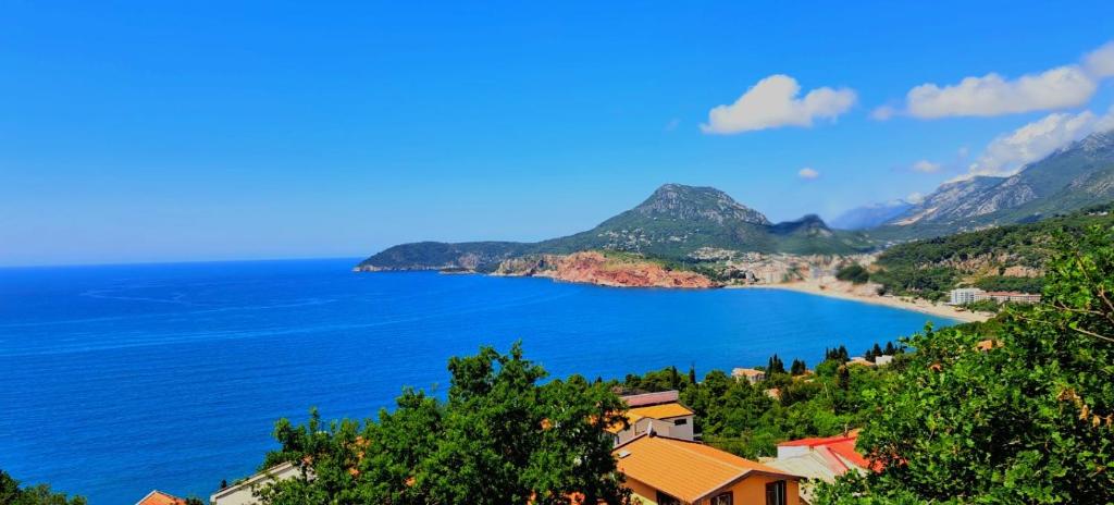 a view of a beach and the ocean at Sutomore Ivana Ratac in Sutomore