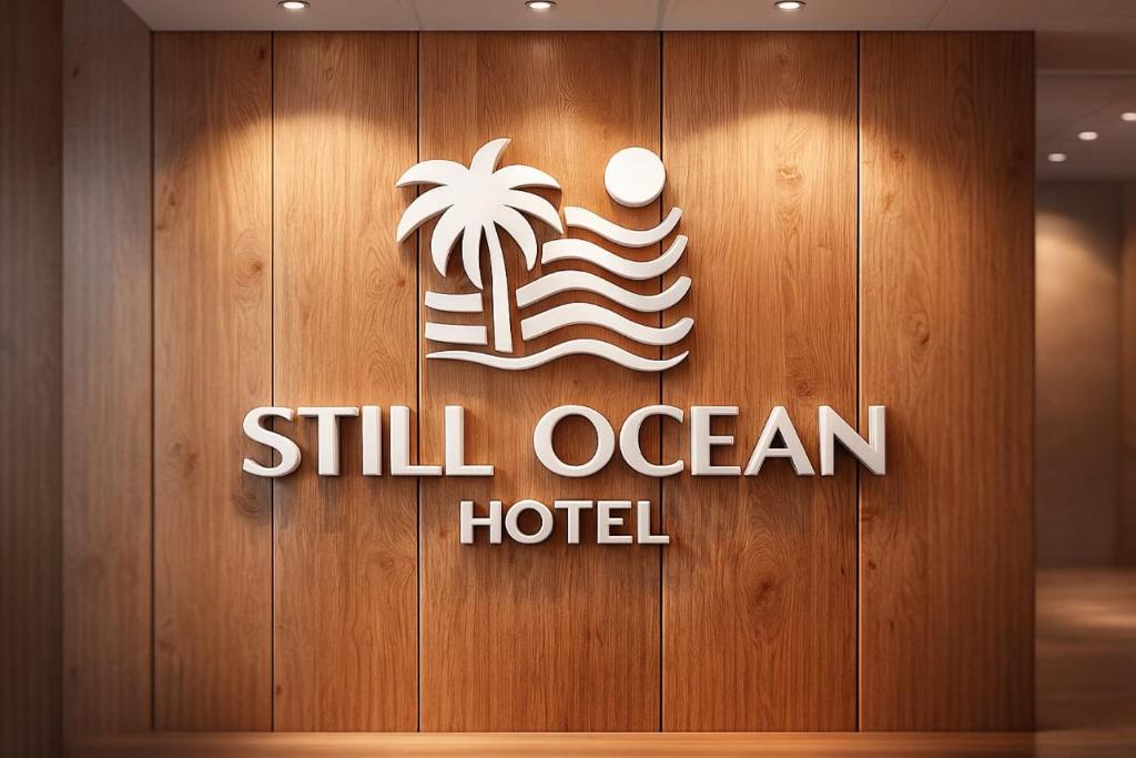 a wooden wall with a hotel sign on it at فندق ستل أوشن in Jazan