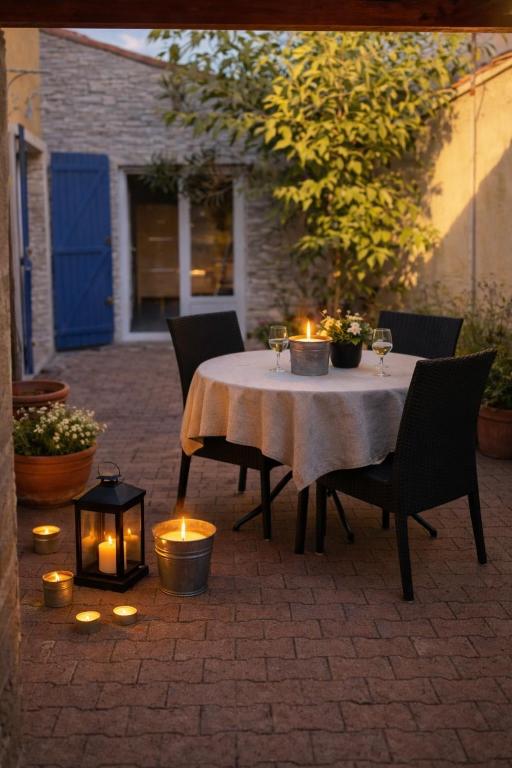 En terrasse eller udendørsområde på Villa playa