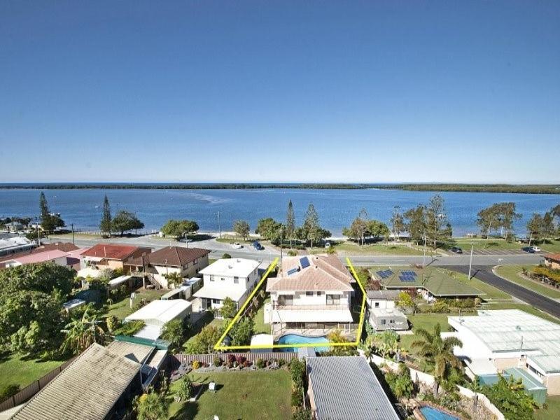 an aerial view of a resort near the water at Beachfront - Opposite Boat Ramp in Golden Beach