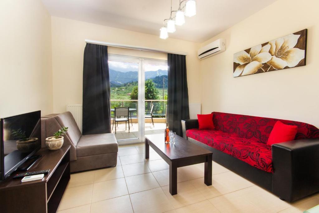 Posezení v ubytování Bivas Apartments