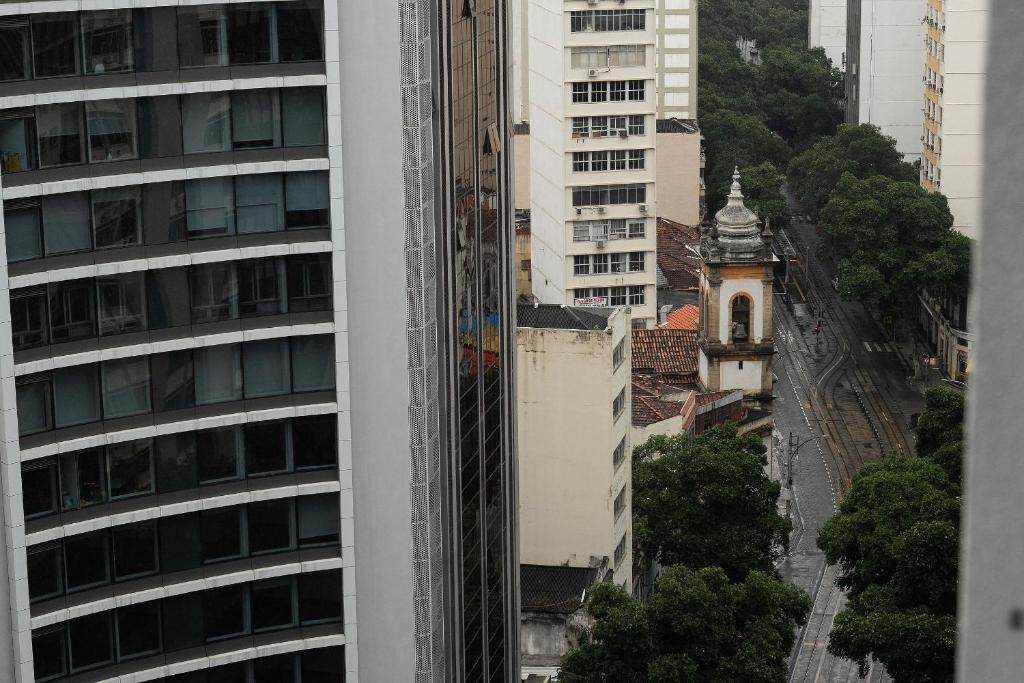 a view from the window of a building at Skylux by Tegra in Rio de Janeiro