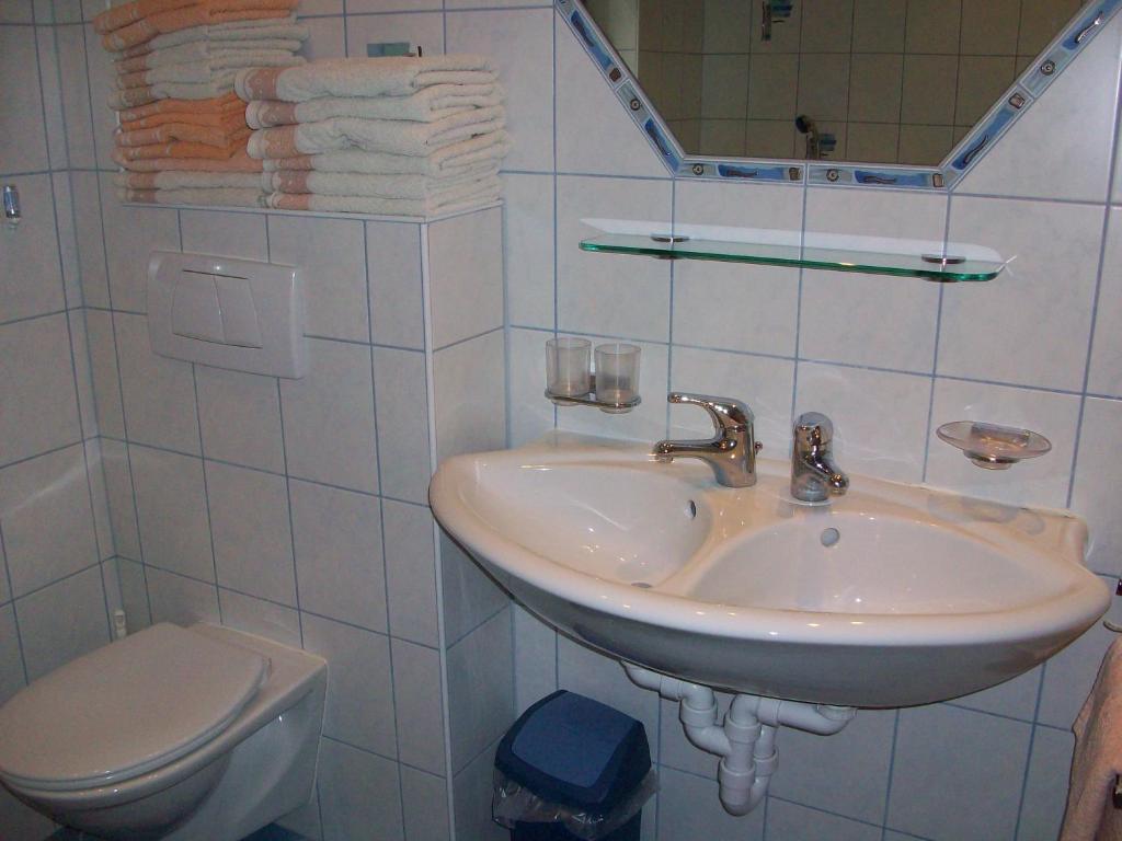 Koupelna v ubytování Gästehaus Flörl