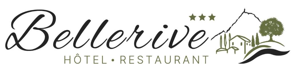 a sign for a hotel restaurant with the words hotel quarantine at Hotel Bellerive in Rasteau