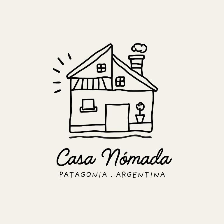 a vector illustration of a casa mamma logo at B&B Casa Nómada in San Martín de los Andes