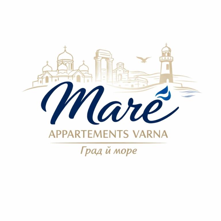 an illustration of the marina with the landmarks of the city at Maré Varna in Varna City