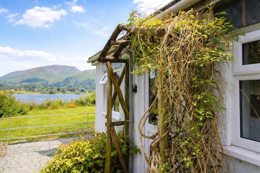 a house with vines growing on the side of it at Grasmere View, stunning views over Grasmere Lake, ideal romantic break in Grasmere