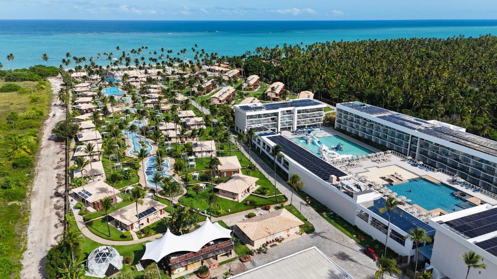 an aerial view of the resort and the ocean at Grand Oca Maragogi All Inclusive Resort in Maragogi