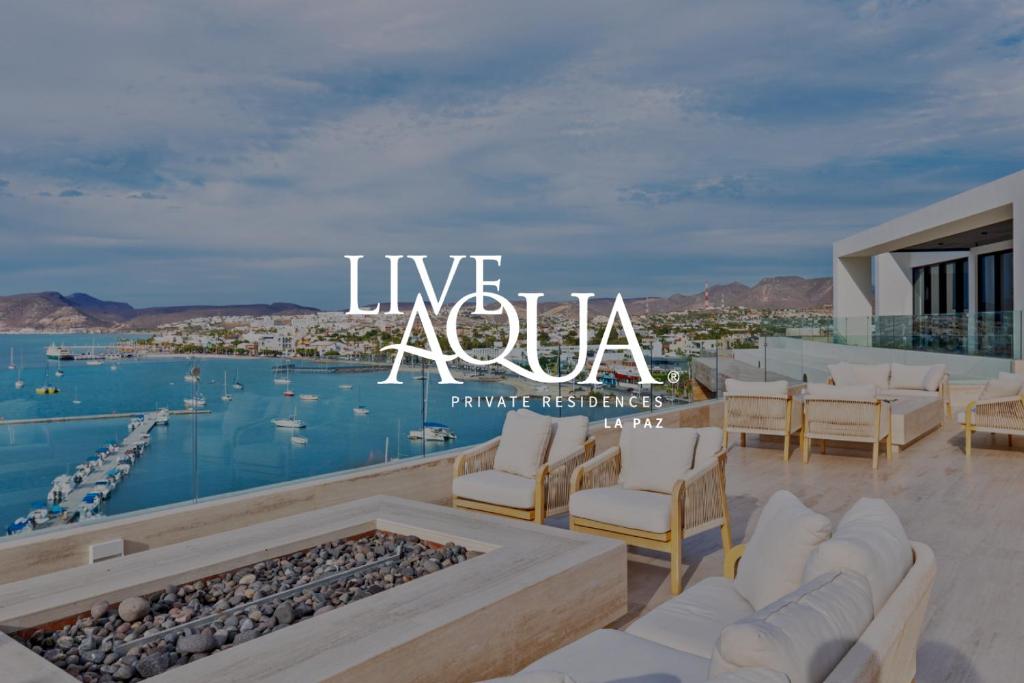 a view of the water from the roof of a building at Live Aqua Private Residences La Paz in La Paz