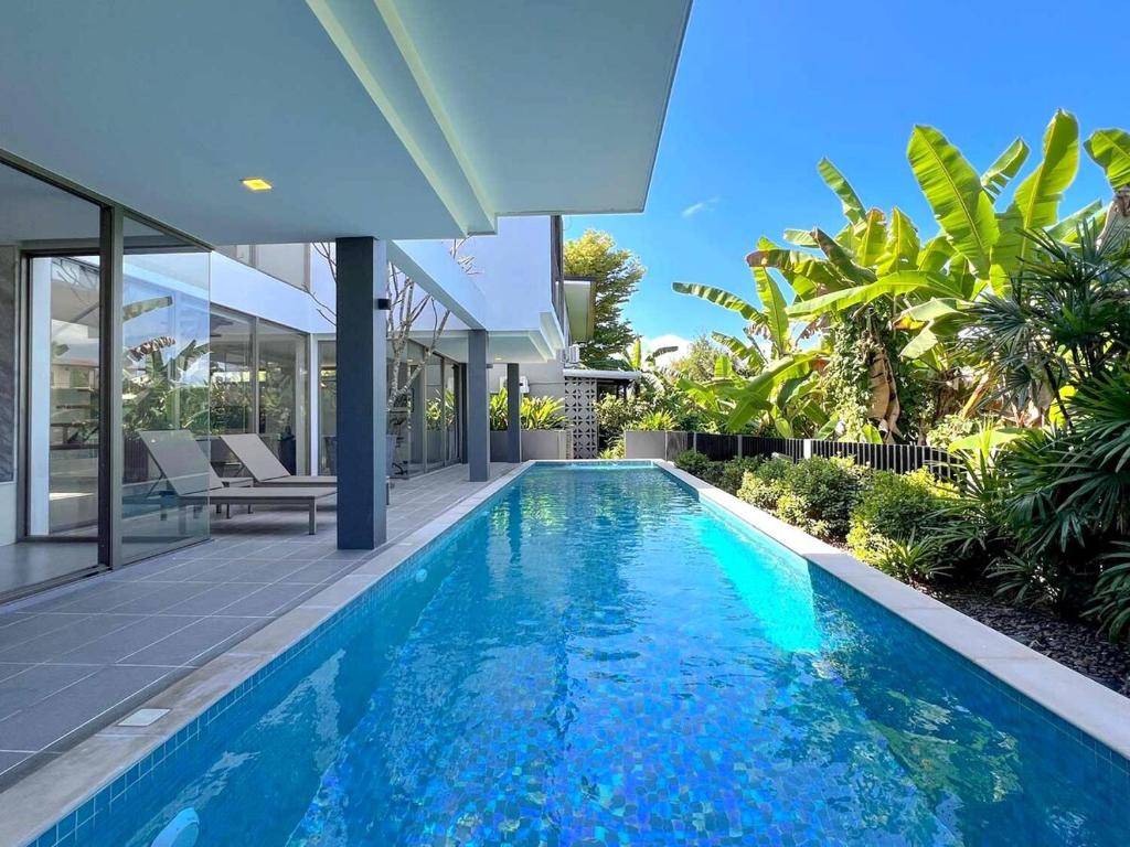 an image of a swimming pool in a house at Maerim Luxury 3BR Pool Villa with Mountain View in Ban Tai