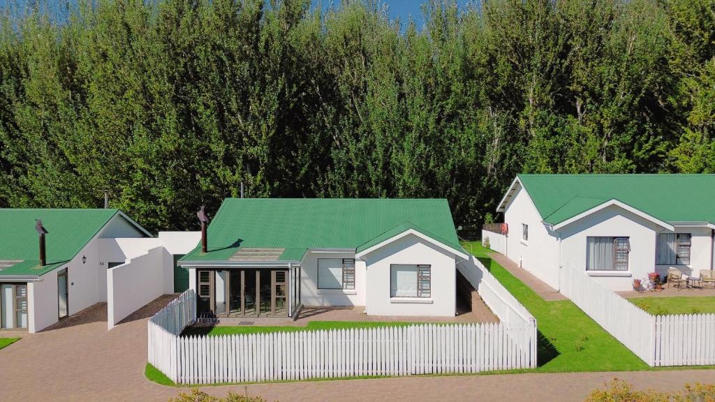 a group of houses with green roofs at The Dock in Clarens