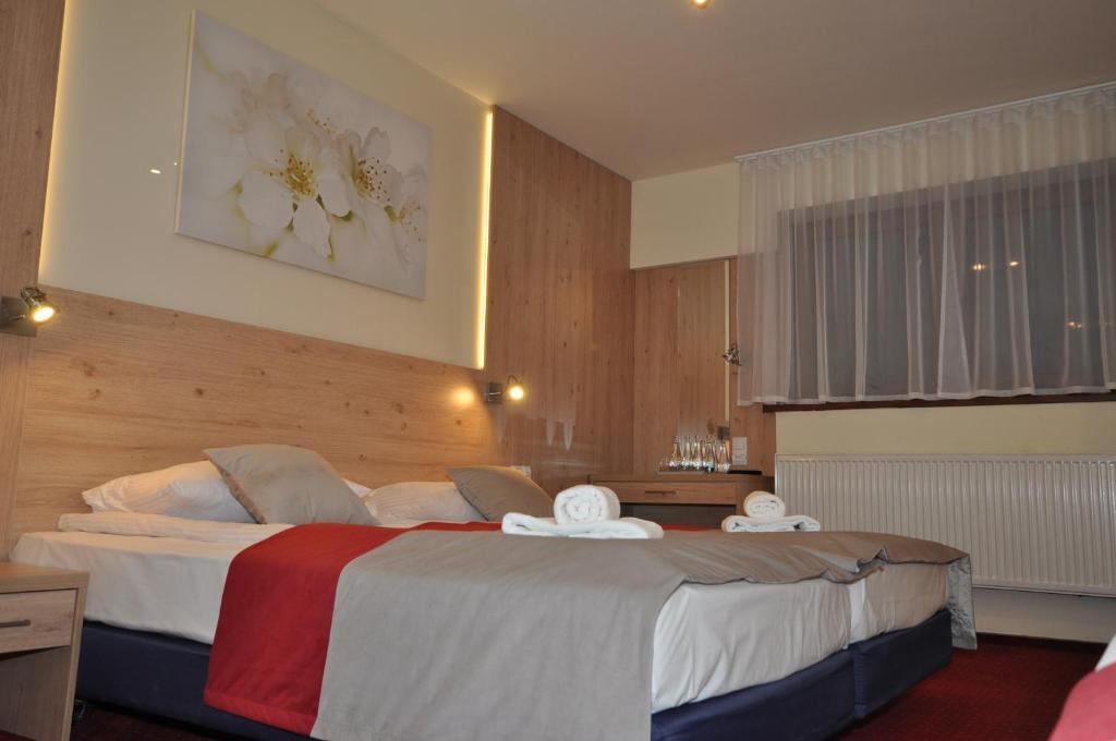 Posteľ alebo postele v izbe v ubytovaní Pass Hotel