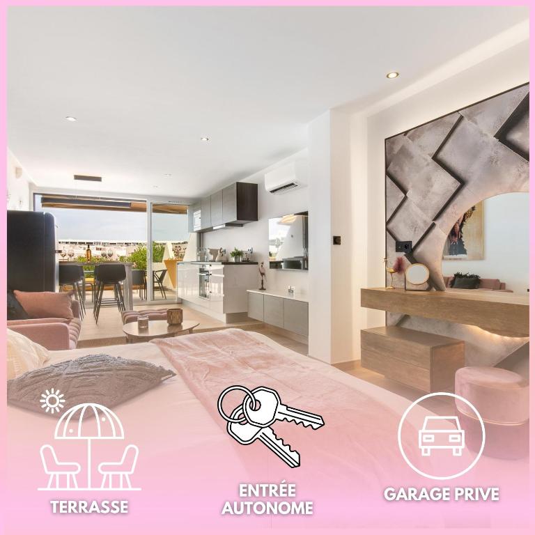 Catalina - Terrasse XXL - Garage Privé - Clim - Heliopolis Village Naturiste