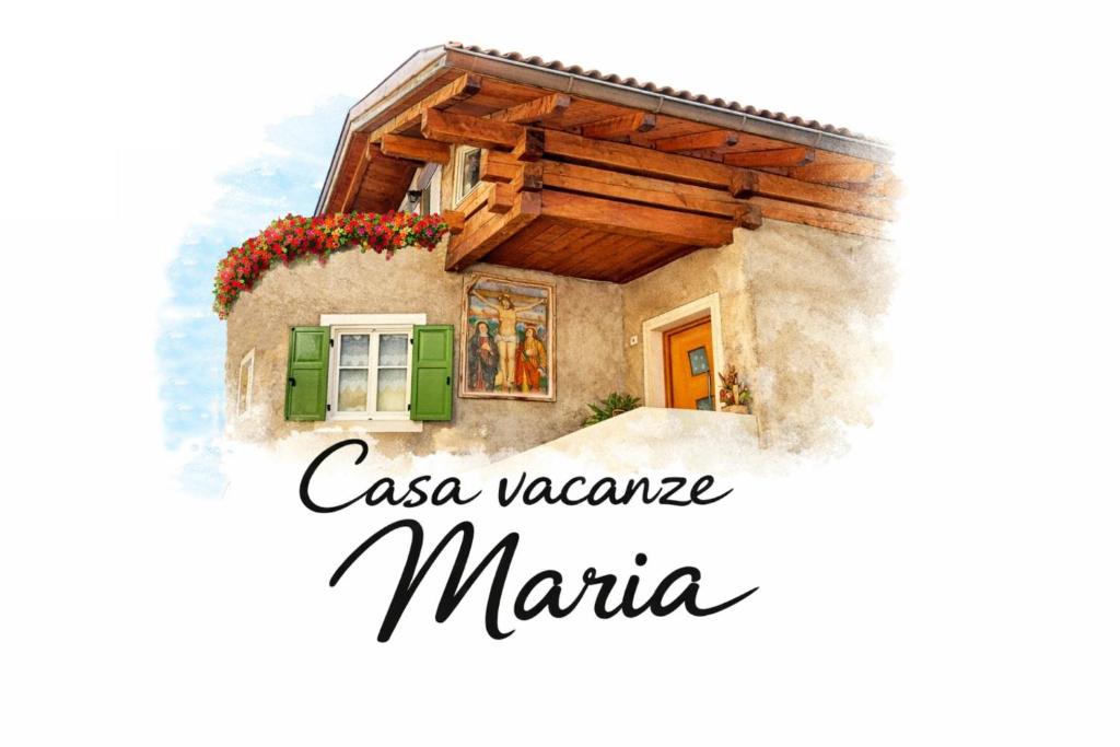 a picture of a house with the words casa valanca marina at Casa vacanze Maria in Tesero