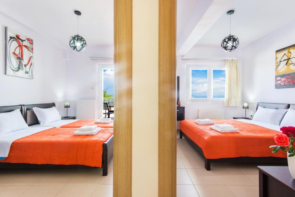 Postel nebo postele na pokoji v ubytování Bivas Apartments