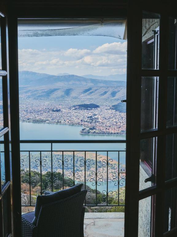a view of a city from a window at Marilion Villa in Ioannina