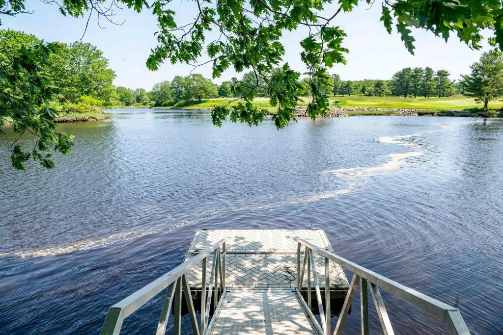 a dock in the middle of a lake at Mystic Landing in Kennebunk
