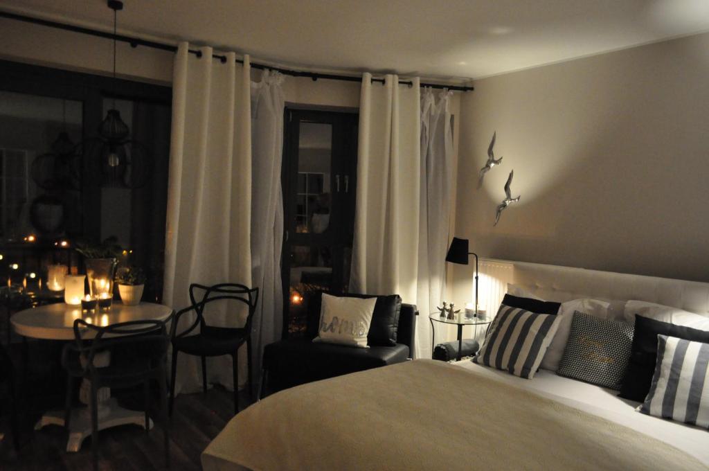 Postel nebo postele na pokoji v ubytování Apartament Prestige & Sea Horyzont 613