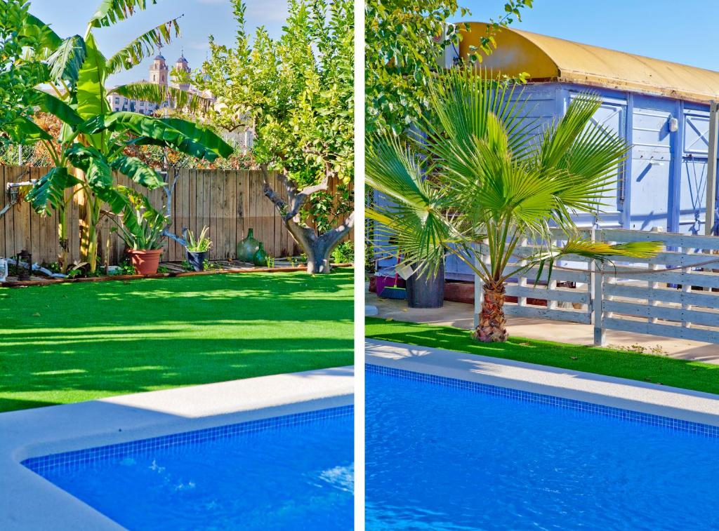 The swimming pool at or close to Alojamiento Vagón Rural