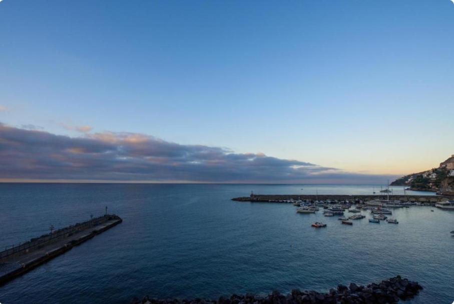 a group of boats are docked in a harbor at Amalfi Gallery Room & Suite in Amalfi