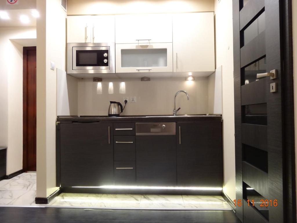 Kuchyňa alebo kuchynka v ubytovaní Apartament Kryształowy