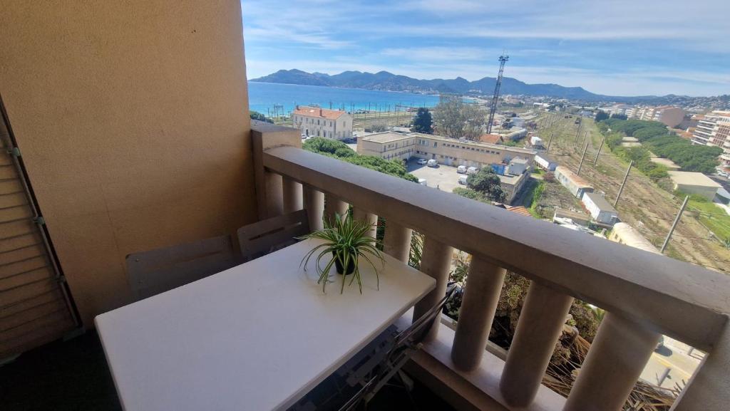 2 pieces avec piscine, 150m plage Cannes