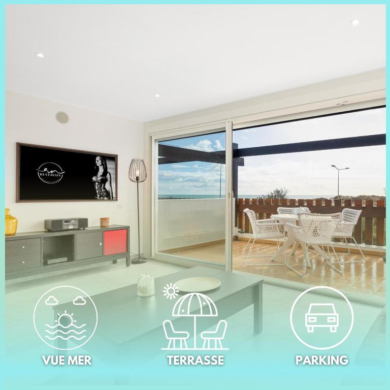 Villa Aphrodite - vue mer - terrasse - parking - climatisation - Village Naturiste