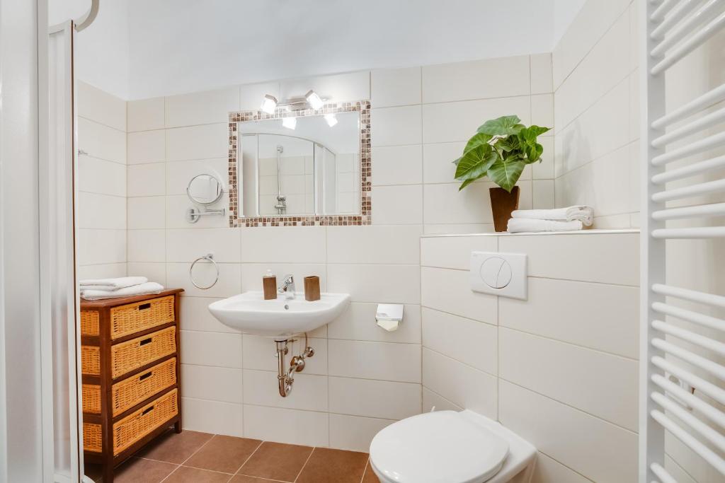 Koupelna v ubytování Hotel Himmelreich