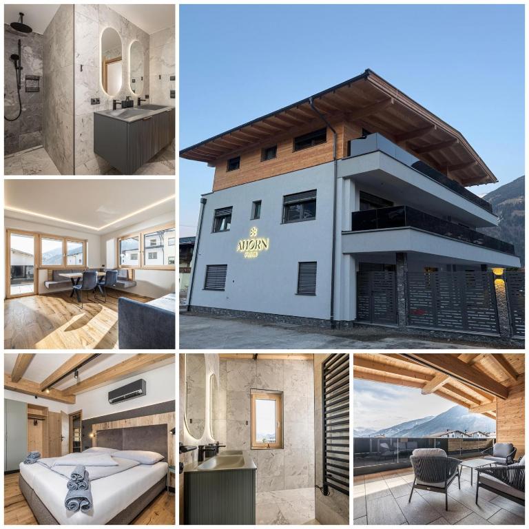 a collage of photos of a house at Ahorn Studios in Finsing