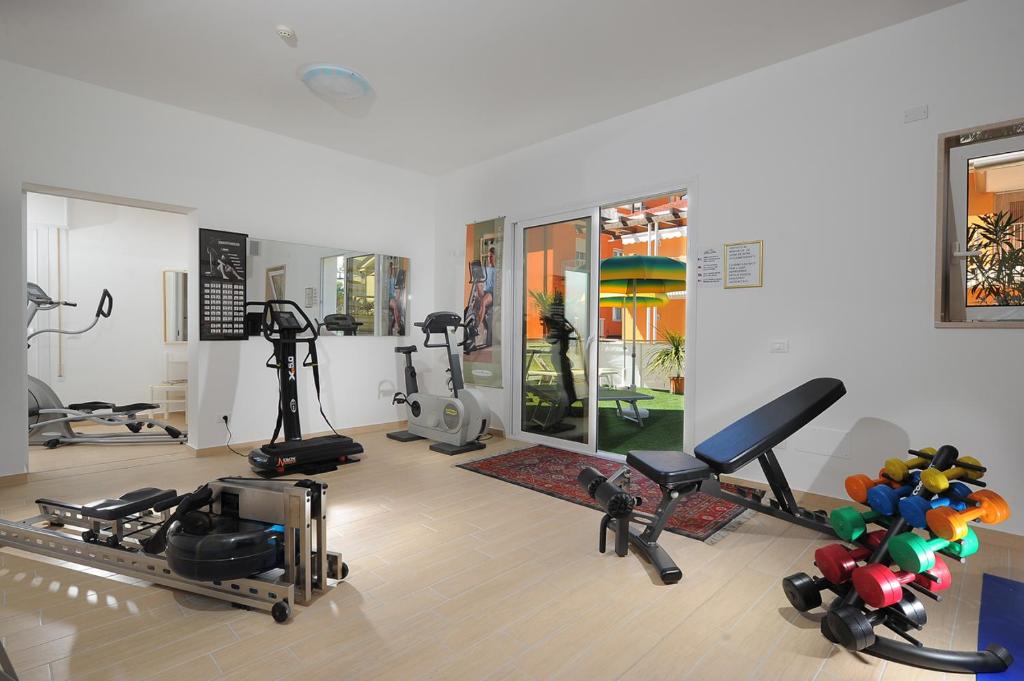 Fitness centrum a/nebo fitness zařízení v ubytování Hotel Lilia