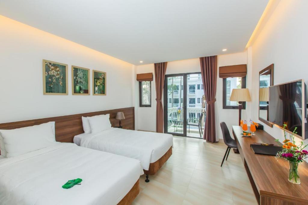 Phòng 2 Giường Đơn Nhìn Ra Khu Vườn