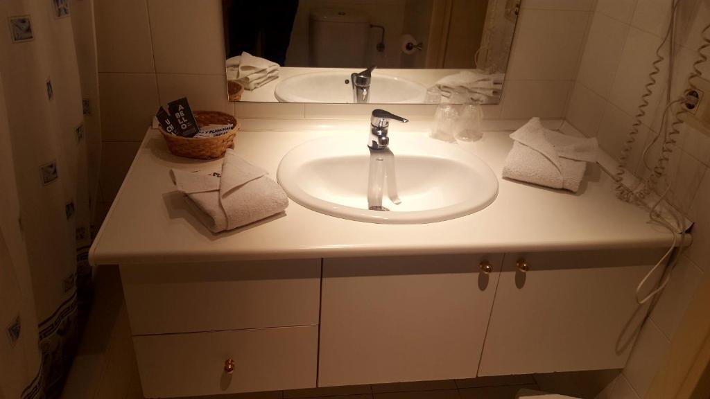Koupelna v ubytování Hotel Sucara