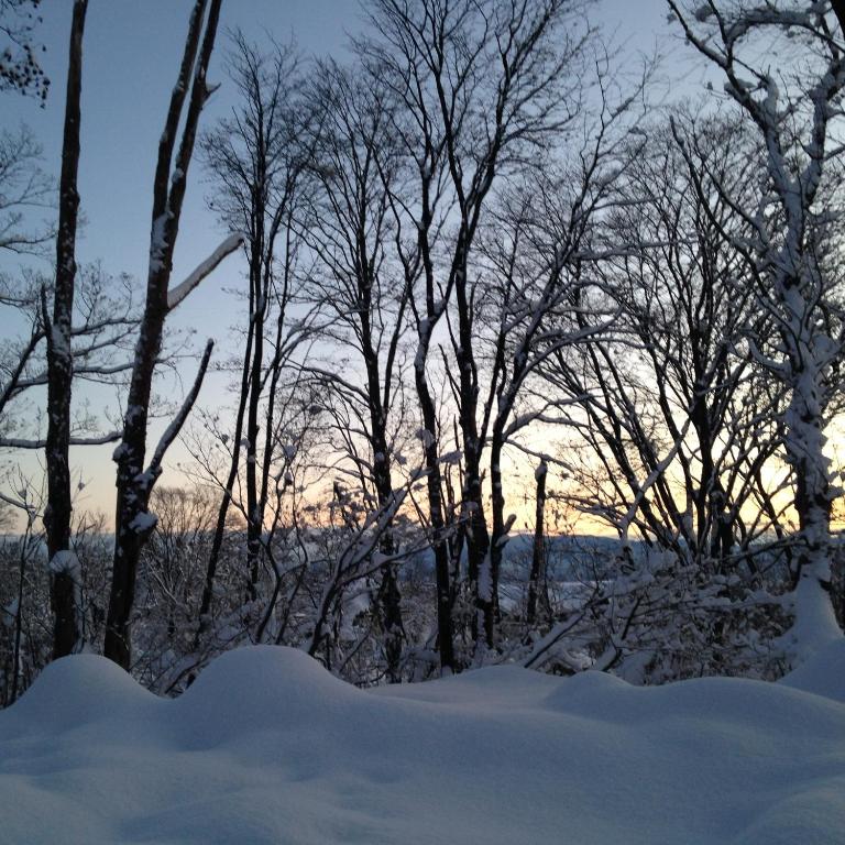 A short walk to Akakura Onsen Ski Lift and Town by Japow House v zimě