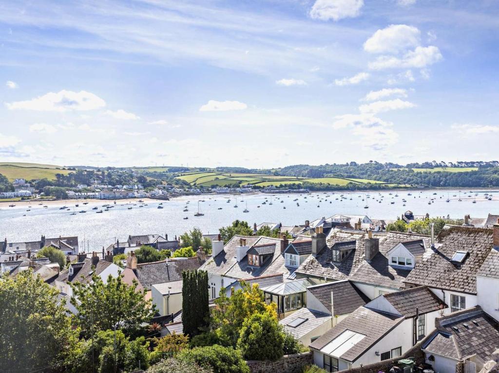 a view of a town with boats in the water at 2 Bed in Bideford oc-3gabl in Appledore