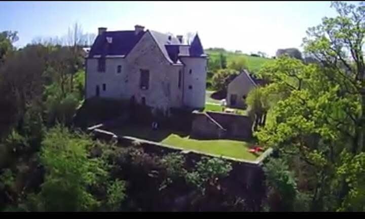 a large castle sitting on top of a hill at Manoir de la coudre in Changé
