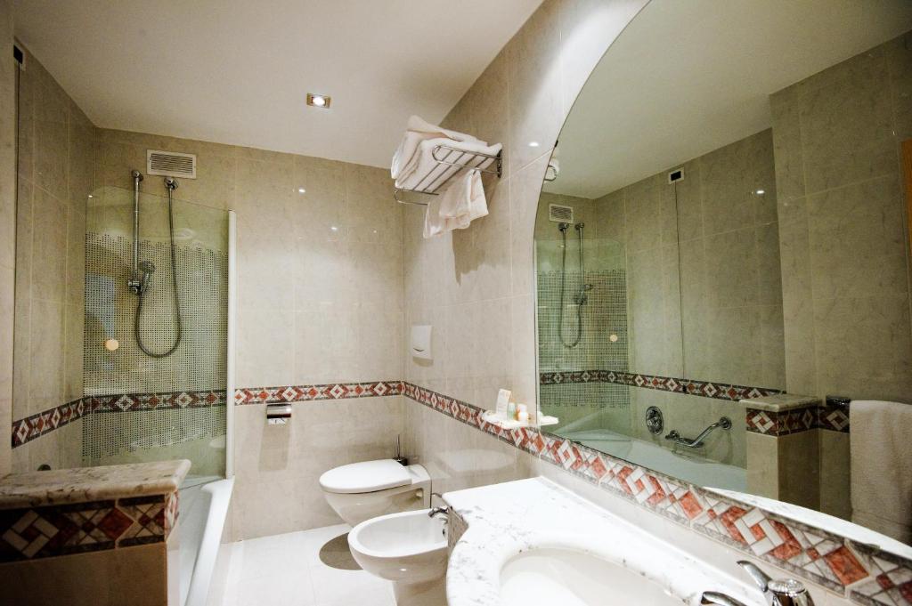 Koupelna v ubytování Hotel Minerva
