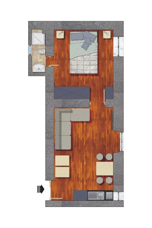 The floor plan of Navona Secret Suite