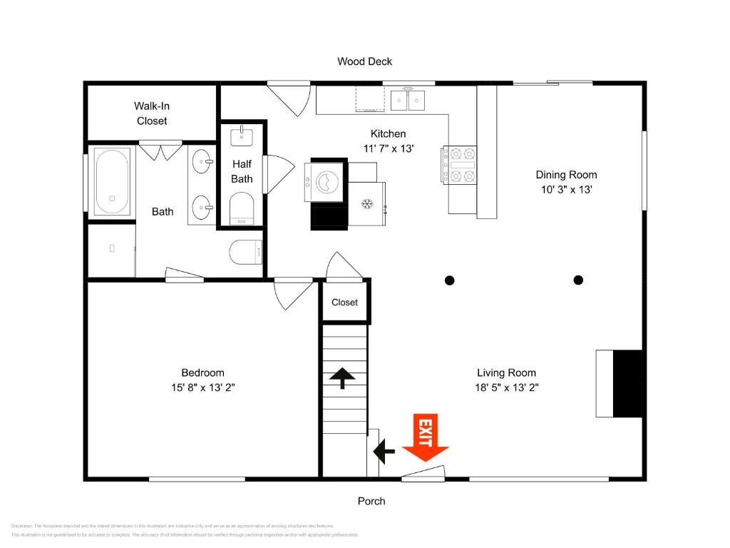 a floor plan of a house at Donovans Dacha in McHenry