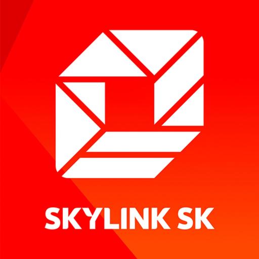 a red and white sign with aiky link skylinksk logo at Petrův dům u mlýna in Slup