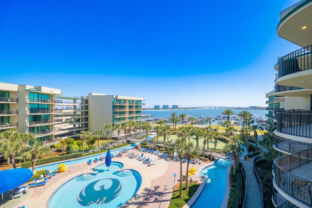 a view of the pool at a resort at Phoenix on the Bay 1409 condo in Orange Beach