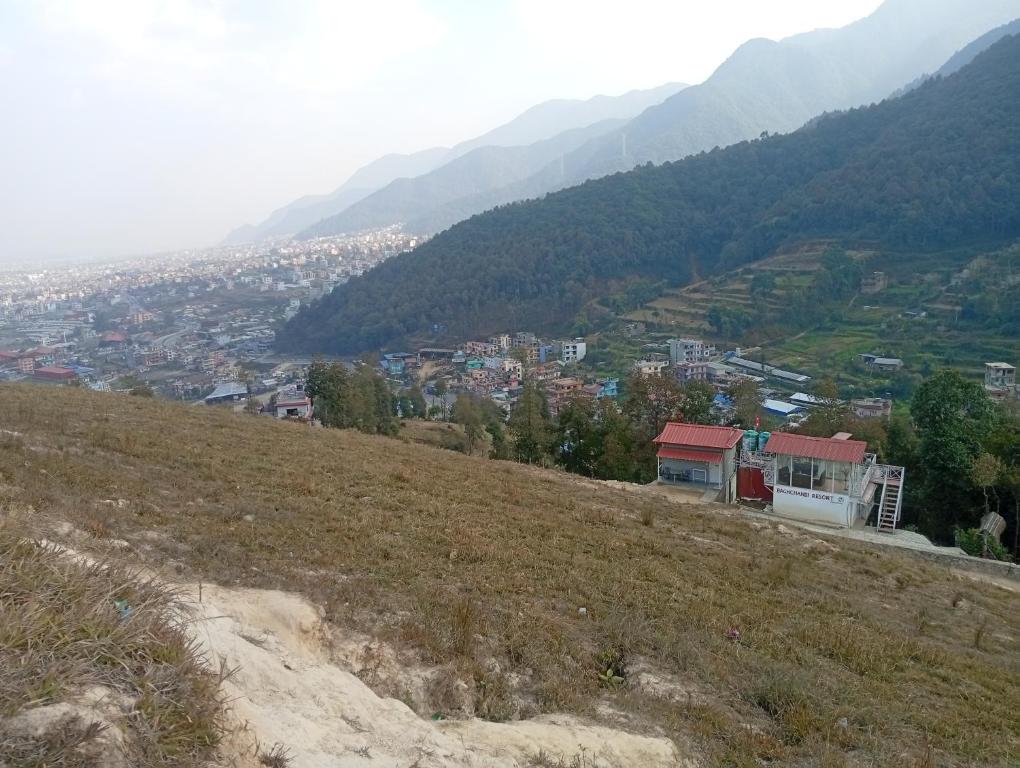 a view of a city from the top of a hill at Bagchandi resort in Kathmandu