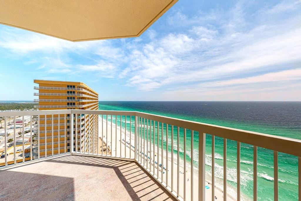 a balcony with a view of the ocean at Seychelles Beach Resort 2001 in Panama City Beach