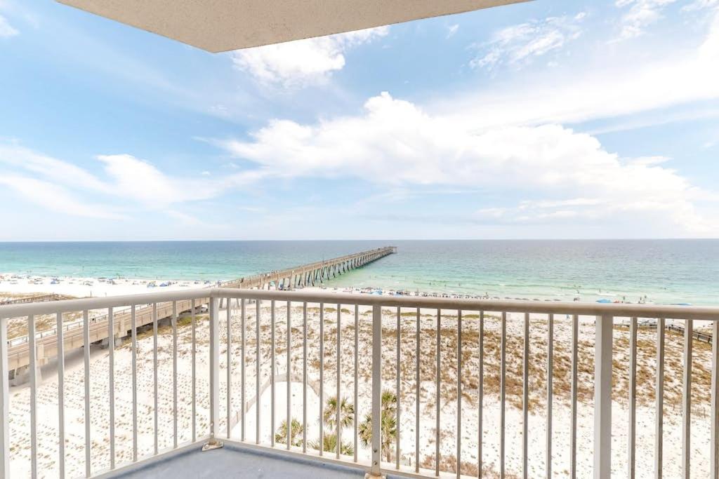 a view of the beach from the balcony of a condo at Inn at Summerwind 0602 in Navarre